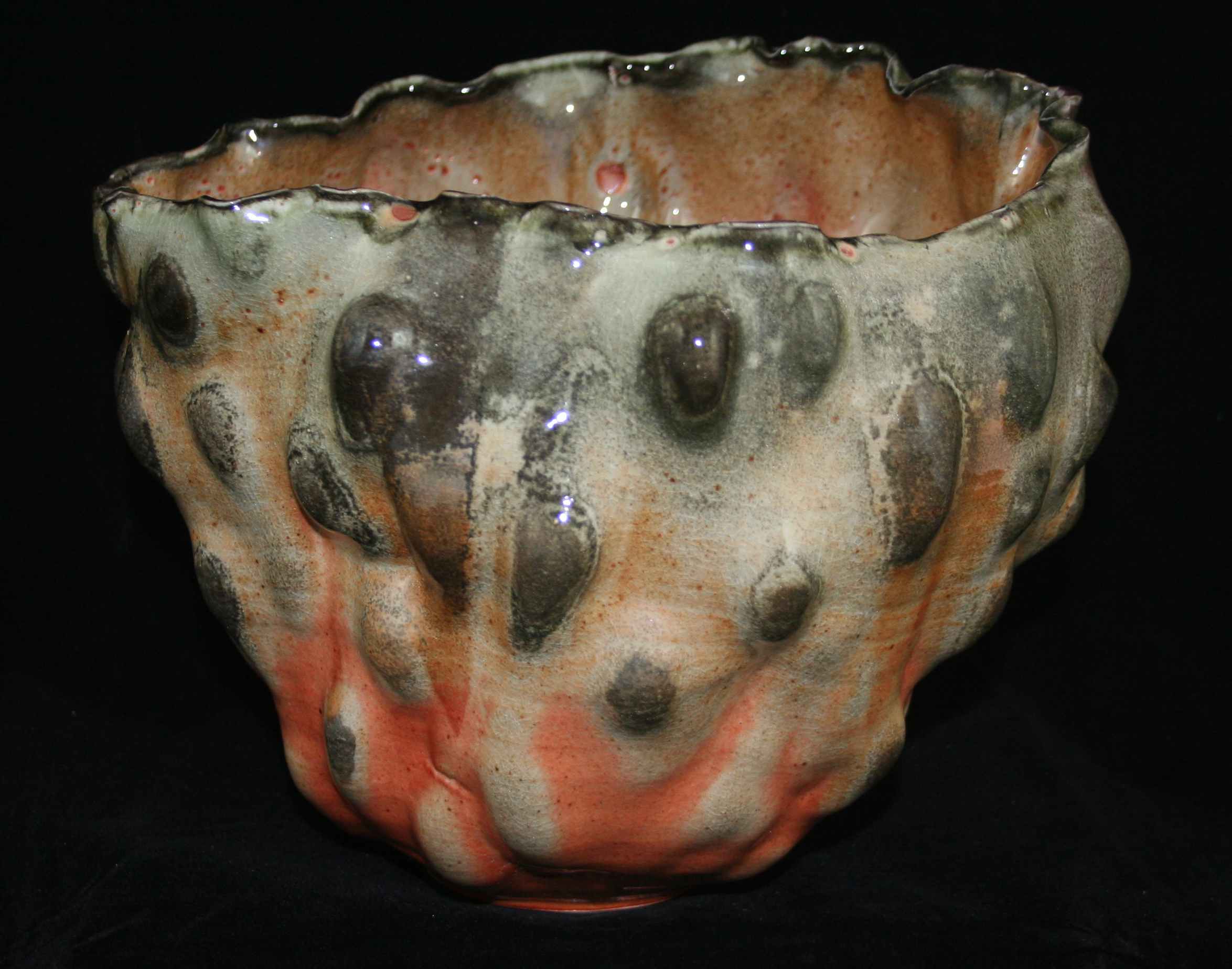 Shino glazed bowl